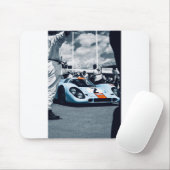 Rennwagen in Blau und Orange Mousepad (Mit Mouse)