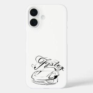 Rennwagen in Stammes- iPhone 16 Hülle
