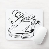Rennwagen in Tribals Mousepad (Mit Mouse)