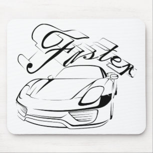 Rennwagen in Tribals Mousepad