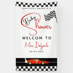 Rennwagen-Jungen-Baby-Shower- Banner Kleiner Ren