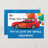 Rennwagen Kinder Personalisiertes Klassenzimmer Va Einladung (Vorne/Hinten)