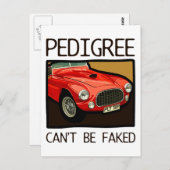 Rennwagen, klassischer Rennwagen Postkarte (Vorne/Hinten)