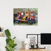 Rennwagen letzte Pit-Stop Poster (Heimbüro)