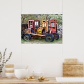 Rennwagen letzte Pit-Stop Poster (Küche)