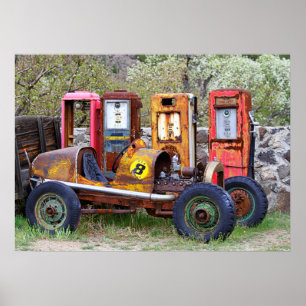 Rennwagen letzte Pit-Stop Poster