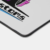 Rennwagen, Lila & blau, Garage für Autokultur Schreibtischunterlage (Ecke)