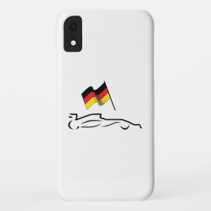Rennwagen-Linienzeichnung mit deutscher Flagge Case-Mate iPhone Hülle
