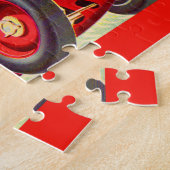 Rennwagen mit 1950 Rottönen Puzzle (Seite)