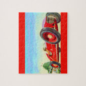 Rennwagen mit 1950 Rottönen Puzzle (Vertikal)