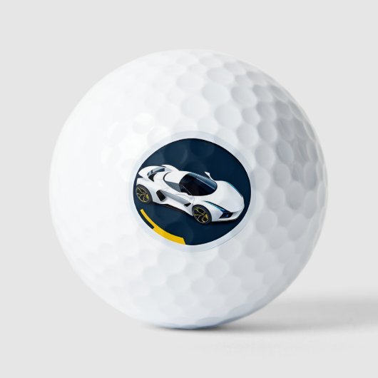Rennwagen mit dynamischem Design Golfball (Vorderseite)