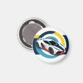 Rennwagen mit dynamischem Design Magnet (Vorderseite/Rückseite)