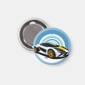 Rennwagen mit dynamischem Design Magnet (Vorderseite/Rückseite)