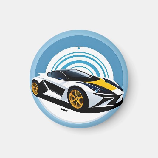 Rennwagen mit dynamischem Design Magnet (Vorne)