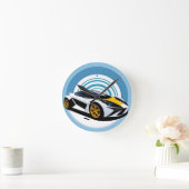 Rennwagen mit dynamischem Design Runde Wanduhr (Zuhause)