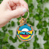 Rennwagen mit dynamischem Design Schlüsselanhänger (Hand)