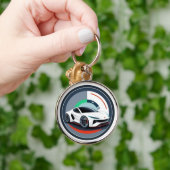 Rennwagen mit dynamischem Design Schlüsselanhänger (Hand)