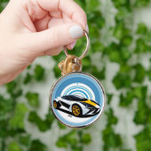 Rennwagen mit dynamischem Design Schlüsselanhänger (Hand)