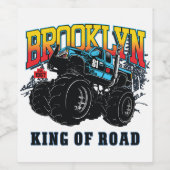 Rennwagen _ Motor 10 Weinetikett (Einzelnes Label)