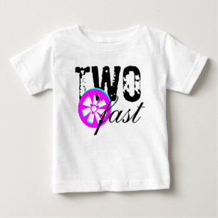 Rennwagen Neon zum Zweiten drehend Baby T-shirt