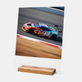 Rennwagen Nr. 69 in schönen Farben Acrylschild (Winkel)