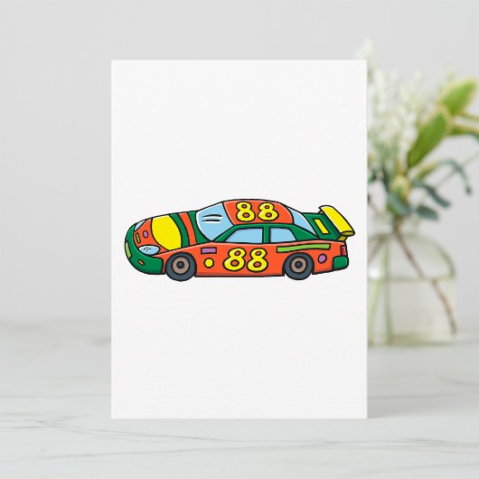 Rennwagen Nummer 88 Einladung