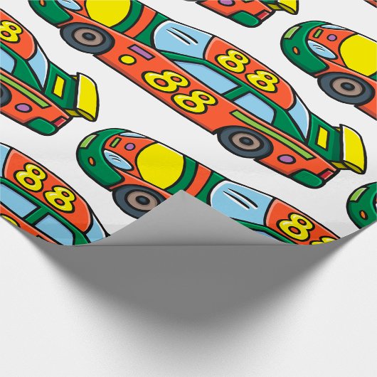 Rennwagen Nummer 88 Geschenkpapier