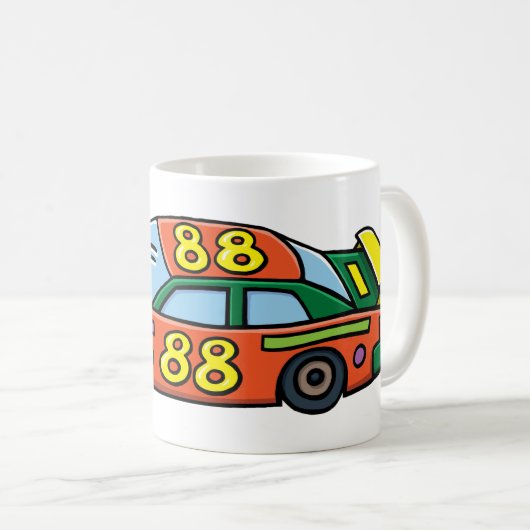 Rennwagen Nummer 88 Kaffeetasse (VorderseiteRechts)