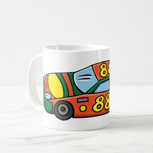 Rennwagen Nummer 88 Kaffeetasse (Vorderseite Links)
