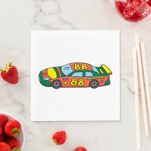 Rennwagen Nummer 88 Serviette