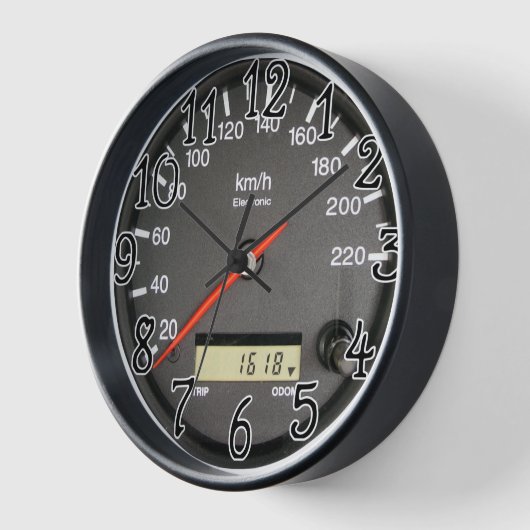 Rennwagen Odometer Design Wall Clock Wanduhr (Winkel)