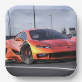 Rennwagen Pappteller (Vorderseite)