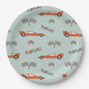 Rennwagen-Party-Papierteller Vintage-Rennwagen Pappteller