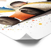 Rennwagen Poster (Ecke)