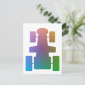 Rennwagen Postkarte (Stehend Vorderseite)