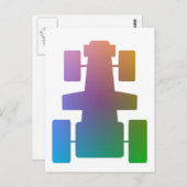 Rennwagen Postkarte (Vorne/Hinten)