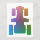 Rennwagen Postkarte (Vorderseite)