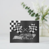 Rennwagen Postkarte (Stehend Vorderseite)