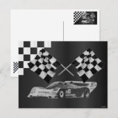 Rennwagen Postkarte (Vorne/Hinten)
