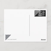 Rennwagen Postkarte (Rückseite)