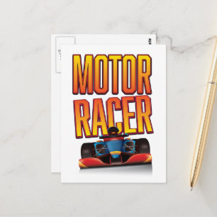 Rennwagen Postkarte