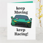 Rennwagen Racer Geburtstag Karte (Gelbe Blume)