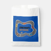 Rennwagen Racetrack Baby Boy Dedication Geschenktütchen (Vorderseite)