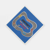 Rennwagen Racetrack Baby Boy Dedication Serviette (Ecke)