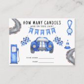 Rennwagen - raten Sie, wie viele Bonbons im Glas s Begleitkarte (Vorderseite)