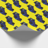 Rennwagen Rennbahn-Lüfter Geschenkpapier (Ecke)