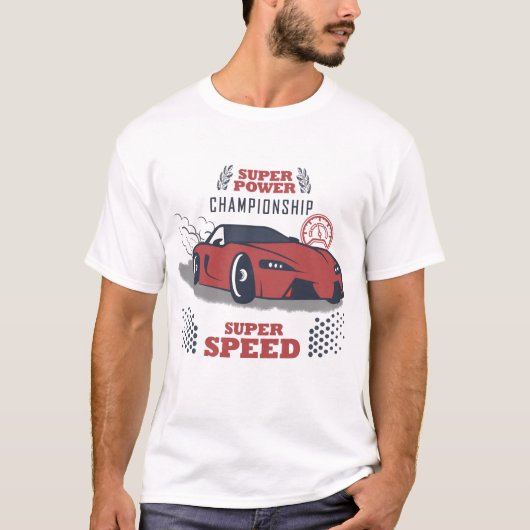 Rennwagen rot T-Shirt (Vorderseite)