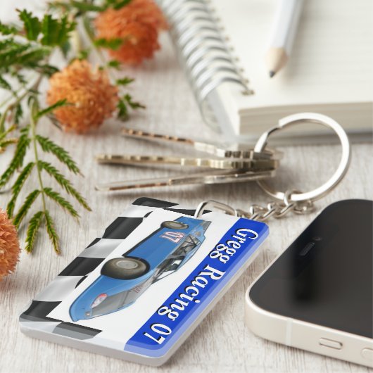 Rennwagen Schlüsselkette Schlüsselanhänger (Vorderseite rechts)