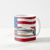 Rennwagen USA Kaffeetasse (VorderseiteRechts)