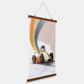 Rennwagen Wandteppich Mit Holzrahmen (Gewinkelt)